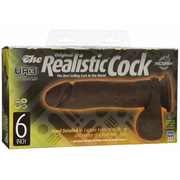 Realistic-Cock-ULTRASKYN-Black-6in