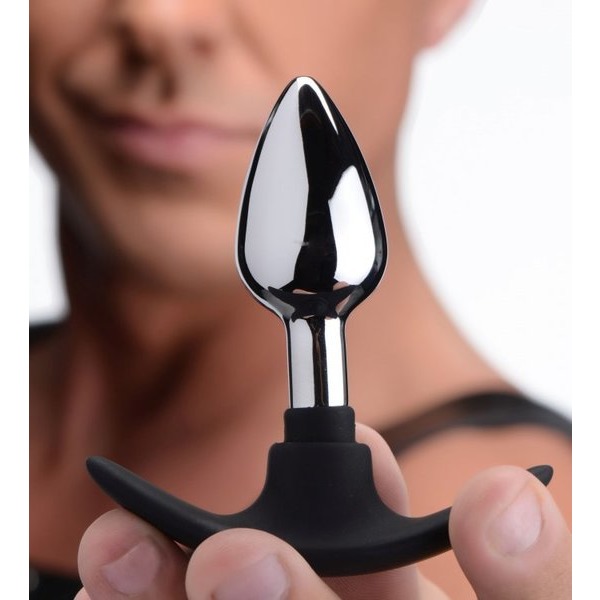 MASTER-SERIES-DARK-INVADER-METAL-and-SILICONE-ANAL-PLUG-SMALL