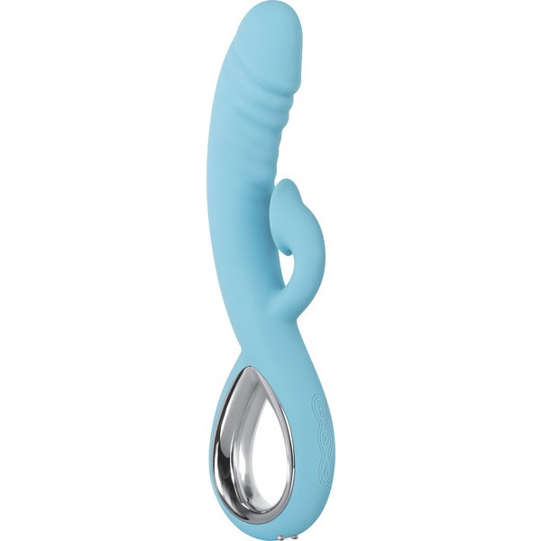 TRIPLE INFINITY REALISTIC VIBRATOR WITH SUCTION BLUE